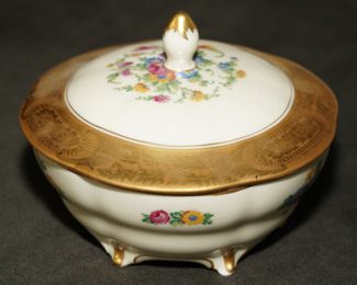 Vintage Rosethal covered trinket bowl