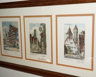 There are several unique framed Cathedrals and etchings available for sale; of all shapes and sizes.