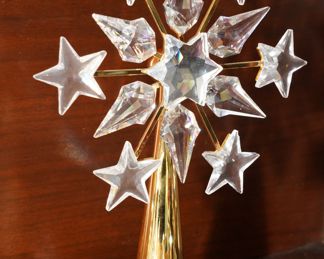 Swarovski gold tone Holiday tree topper
