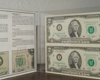 $2.00 bills in sequence