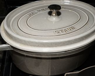 Staub covered soup crock