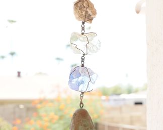 Soleri bell-quite rare by the way with the colored glass.