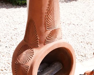 Terracotta chiminea