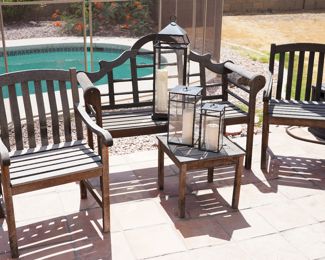 Distressed teak furniture