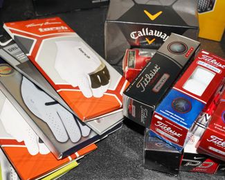 There are some golf gloves & balls available as well