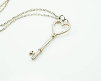 Sterling key pendant & sterling chain