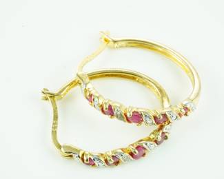 Crystal hoop earrings