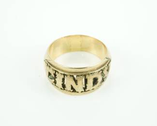 14k "Cindy" etched ring