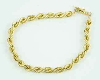 14k woven bracelet