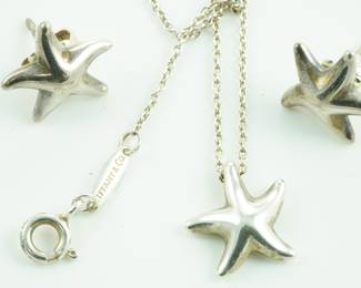Tiffany & Co starfish necklace & earrings