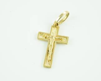 14k cross pendant