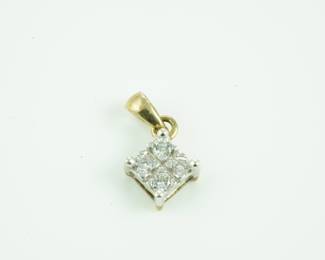 Diamond & 14k pendant