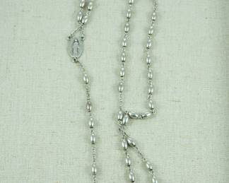 Sterling rosary-very vintage & quite pretty.
