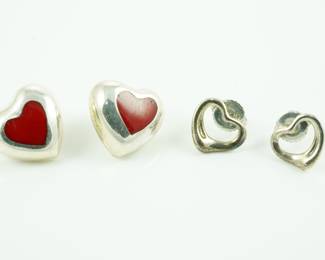Sterling heart earrings