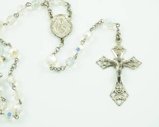 Sterling & pearl rosary