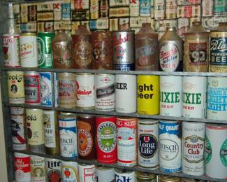 Antique beer cans