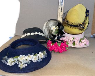 6 Vintage Hats $20.00