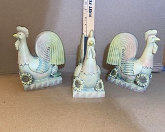 7 Inch Composite Chickens, the one in the middle is a Planter $24.00