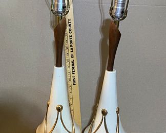 Pair of Mid Century Lamps $100.00 for both with Shades