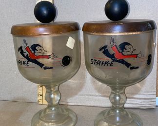 Strike Glasses with Lids $10.00 for both 