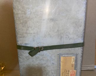 Metal Box 23 inches Tall with Strap Closure $18.00