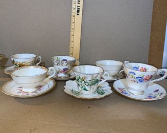 6 Teacups and Saucers $30.00