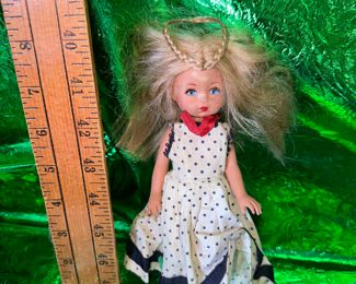 Doll with Polka Dotted Dress $6.00