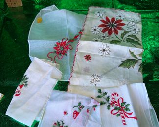 5 Christmas Hankies $10.00