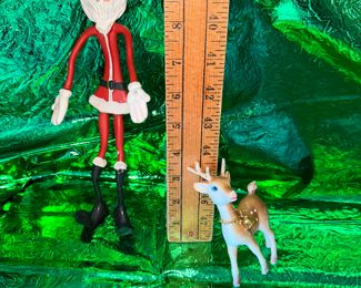 Bendy Santa and Small Reindeer $8.00 for both 