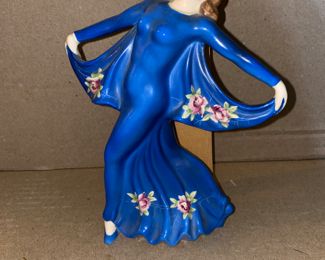 Blue Dress Lady Figurine $12.00