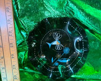 Houze Hummingbird Black Glass Bowl $18.00