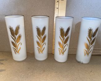 Set of 8 Wheat Glasses, See next photo for other 4 $16.00