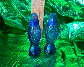 Avon Blue Salt and Pepper Shakers $4.00