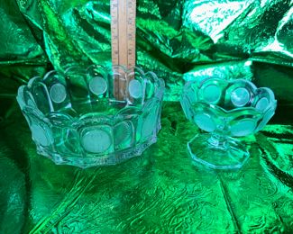 Fostoria Clear Glass Coin both $16.00