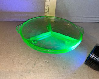 Uranium Cameo Relish Dish $12.00