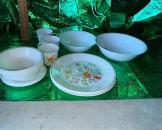 17 Piece Corelle Set with Orange Flowers $18.00