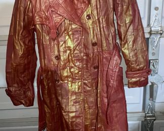 Montgomery Wards The Tannery 100% Leather Coat Size Not Marked (I would say Large) $40.00