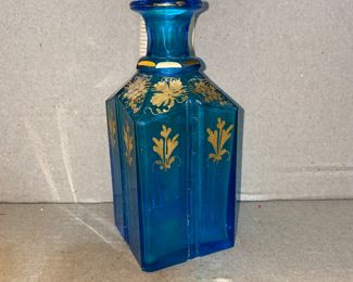 Blue and Gold Bottle, No Stopper $22.00