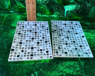 2 Mosaic Trays $15.00