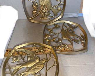 3 Syroco Wood Bird Plaques $28.00 for all 