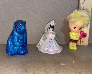 3 Cuties, including blue Monkey $9.00
