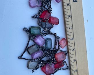 Multi Color Stone Necklace $5.00