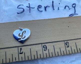 Sterling Silver L Pendant $5.00