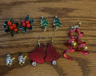 5 Pairs of Holiday Earrings $12.00