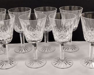 WATERFORD LISMORE WINE GOBLETS 5.75" TALL