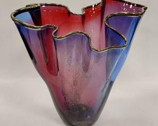 DAN BERGSMA FREE FORM ART GLASS VASE
