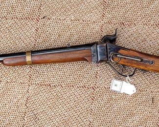  REPLICA OF AN S.C. ROBINSON 1862 CONFEDERATE SHARPS CARBINE, A BLACK POWDER RIFLE THAT FIRES .54 CALIBER PAPER CARTRIDGES