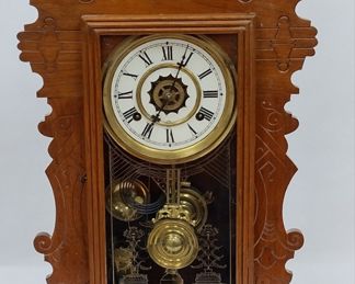 ANTIQUE VICTORIAN KITCHEN CLOCK.  NOT RUNNING