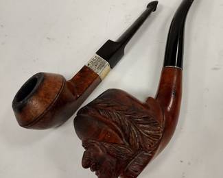 PETERSON DUBLIN WITH STERLING BAND, AND KAYWOODIE WITH MUSKETEER FACE