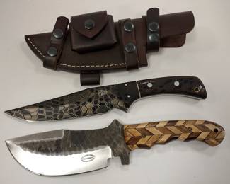 TWO KNIVES: C.F.K. CUTLERY AND IPAK KNIFE WITH SHEATH